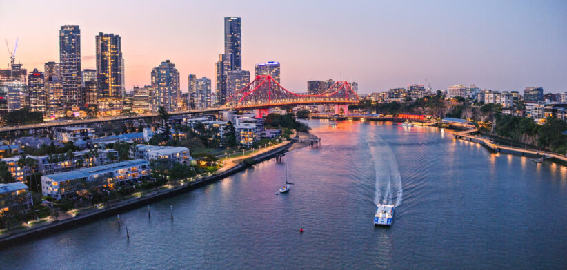 Brisbane Story Bridge City Skyline