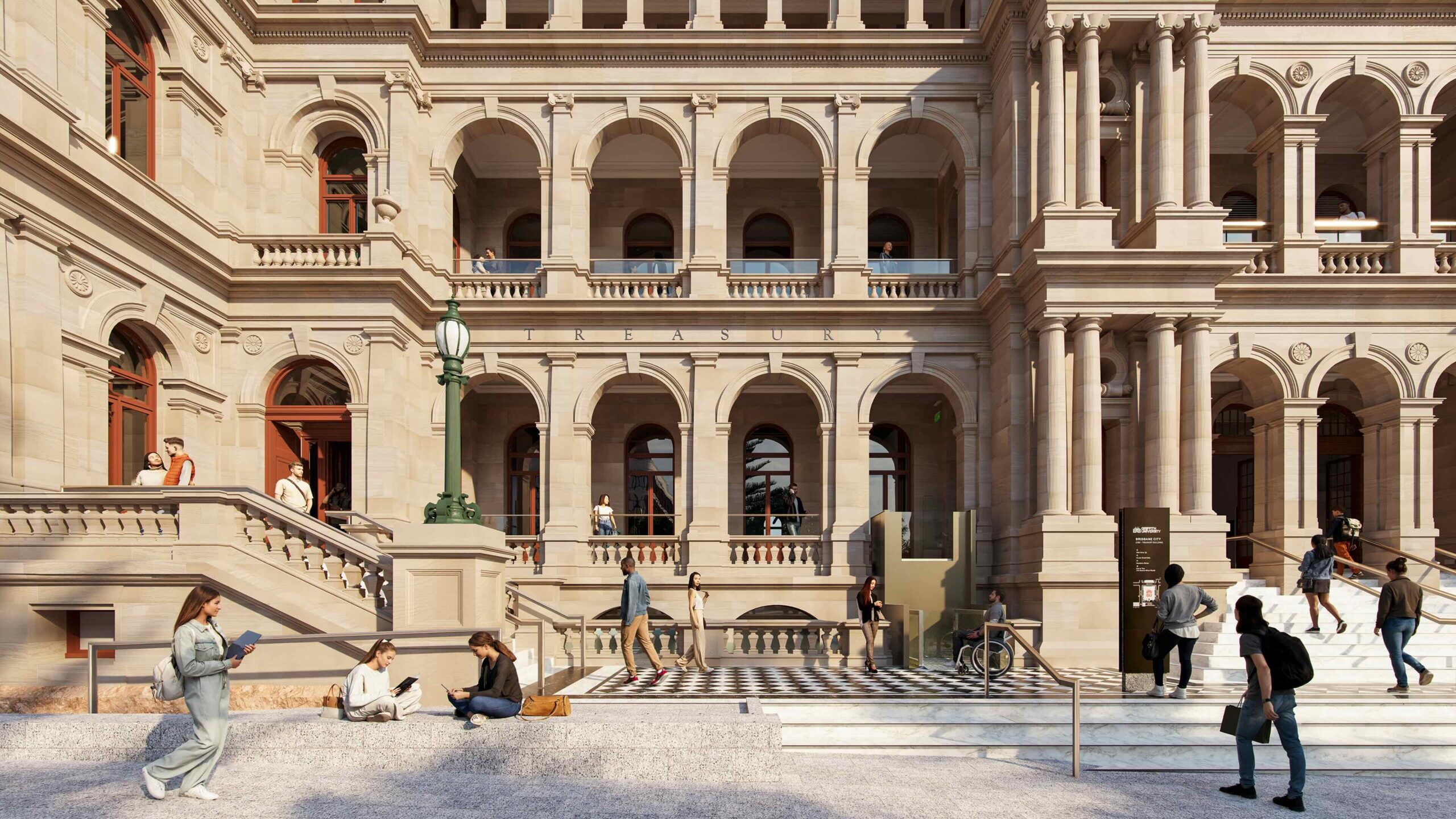 Griffith University Treasury Building - Newsreel.