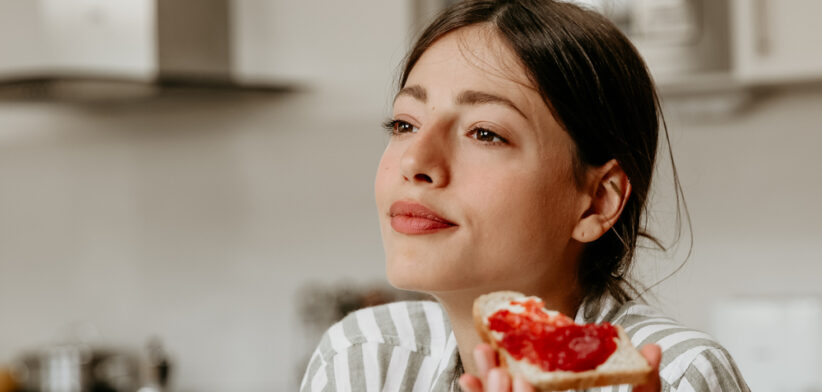 A joyful moment at the breakfast table