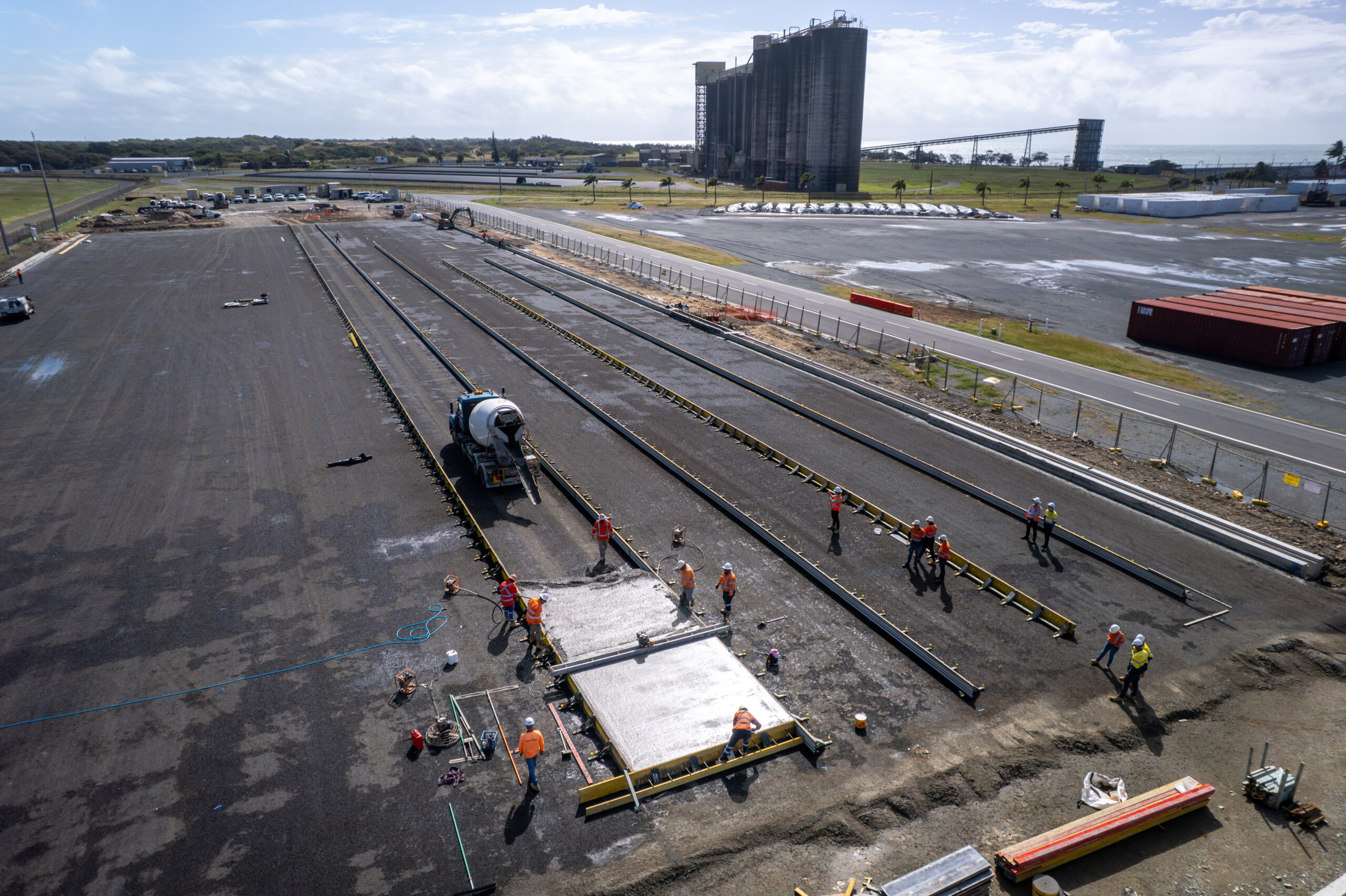 NQBP - Aerial Container Depot Concrete Pour 2