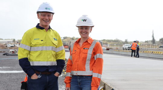 NQBP CEO Brendan Webb and Ward Civil Senior Project Engineer Michele Guild 1
