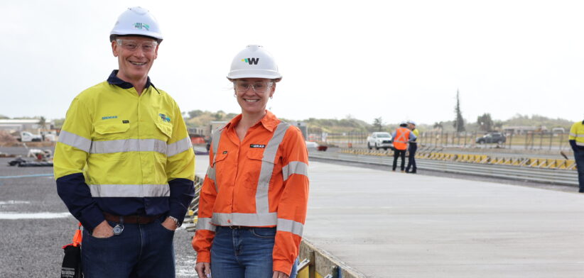 NQBP CEO Brendan Webb and Ward Civil Senior Project Engineer Michele Guild 1