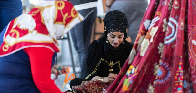 Sharmin Sadia Kurdistan and Tugba Gula Turkey Swansea photo Mark Pickthall 2022