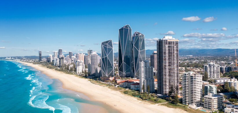 Aerial view of the stunning Gold Coast skyline