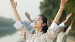 Chinese Practicing Tai Ji