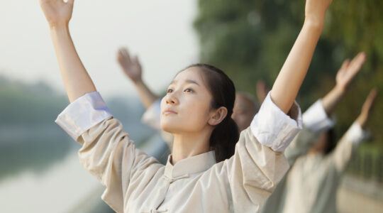 Chinese Practicing Tai Ji