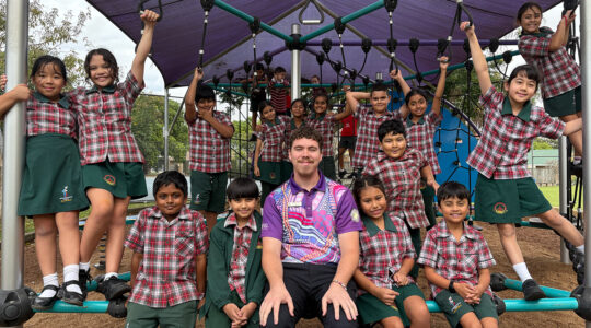 Ryan St John and students