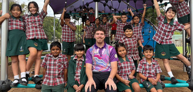 Ryan St John and students
