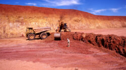 Open cut gold mine pit in the Northern Territory