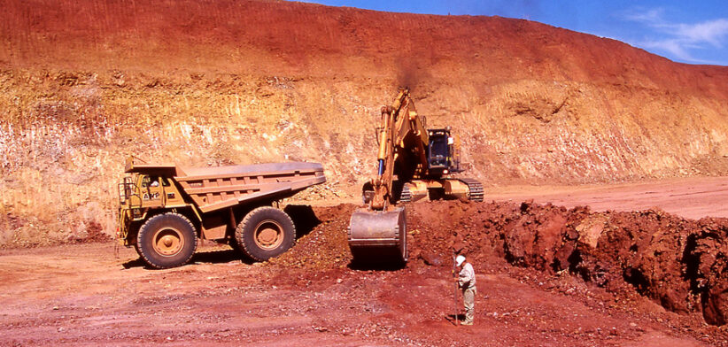 Open cut gold mine pit in the Northern Territory