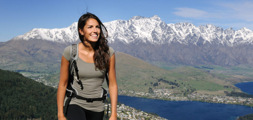 Beautiful woman hiking (XXXL)