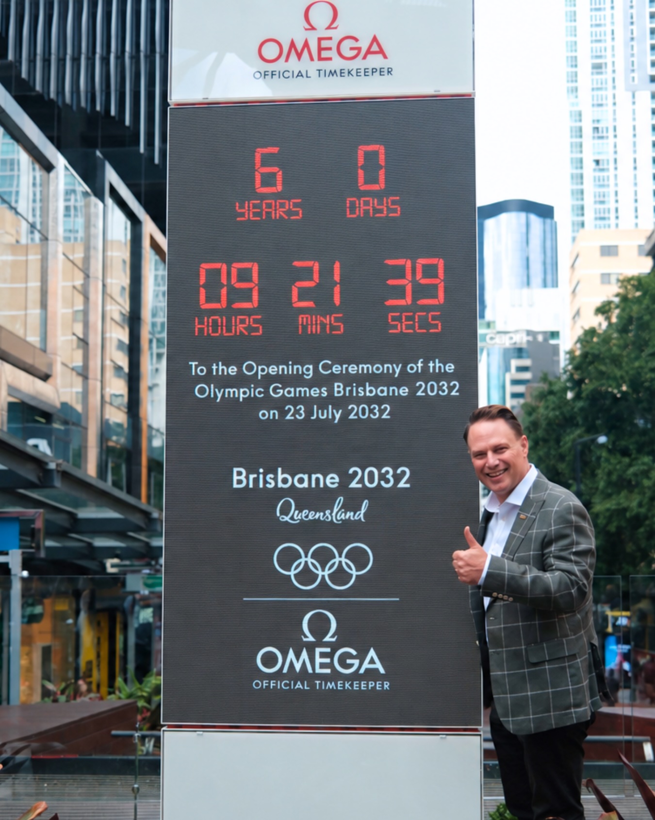 Brisbane 2032 countdown clock - Newsreel