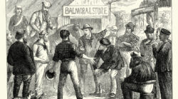 Miners disputing a claim during the Australian Gold Rush, Victorian 1870s, History of Australia