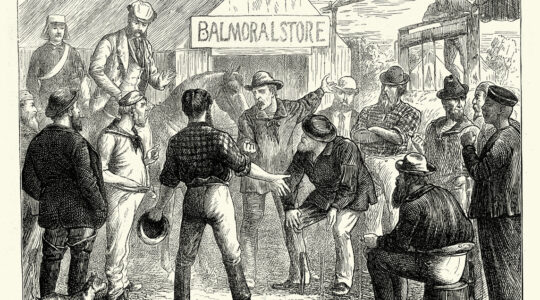 Miners disputing a claim during the Australian Gold Rush, Victorian 1870s, History of Australia