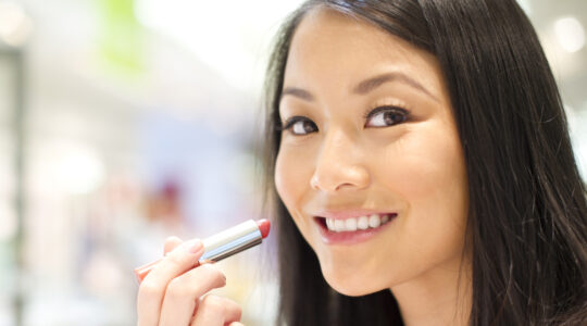happy lipstick shopper