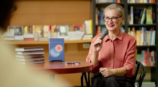 Author at book signing.