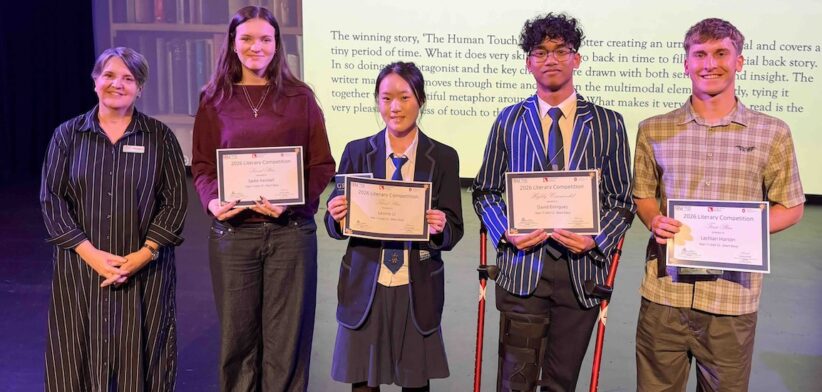 Lachlan pictured far right alongside fellow award recipients and IEUQNT Assistant Secretary Nicole Kapernick