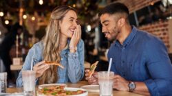 couple eating dinner