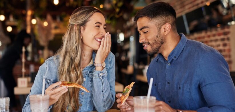 couple eating dinner