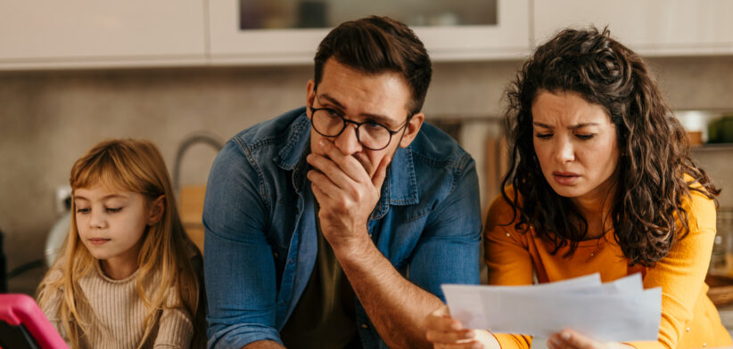 Worried family