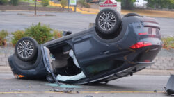 Flipped Car in an accident