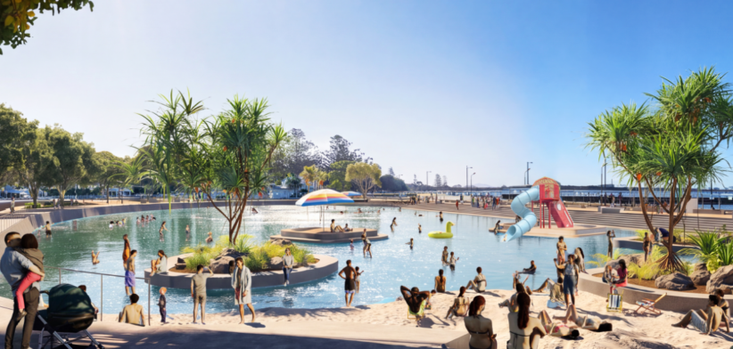 Wynnum Wading Pool Park 2 artist impression