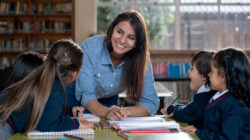 Happy teacher