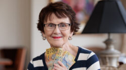 Happy woman with money