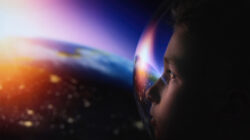 Boy in space