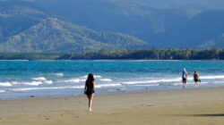 Four Mile Beach with Mountain Background in Port Douglas, Queensland